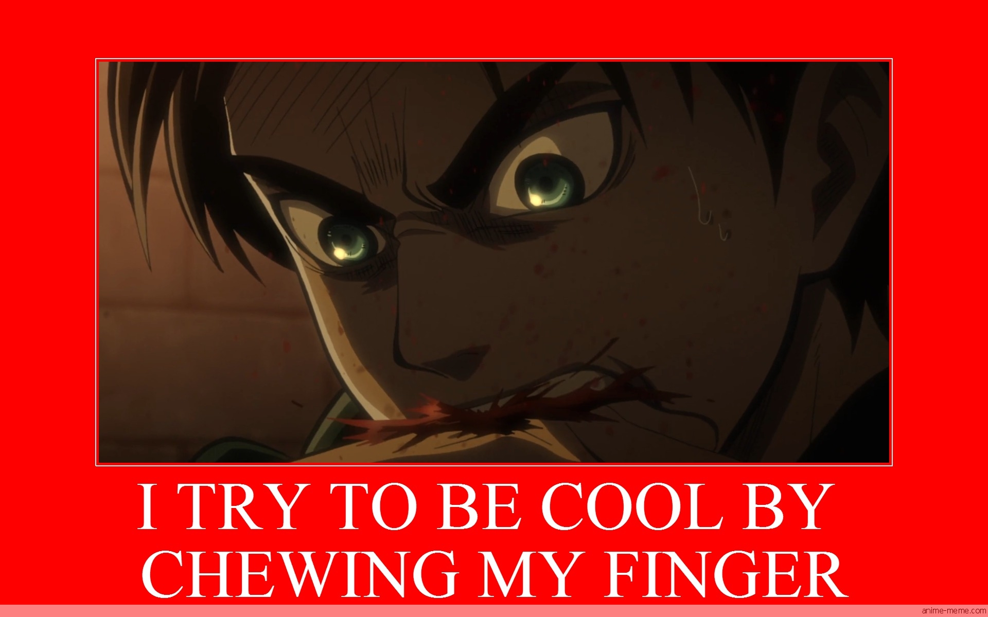 i try to be cool by chewing my finger